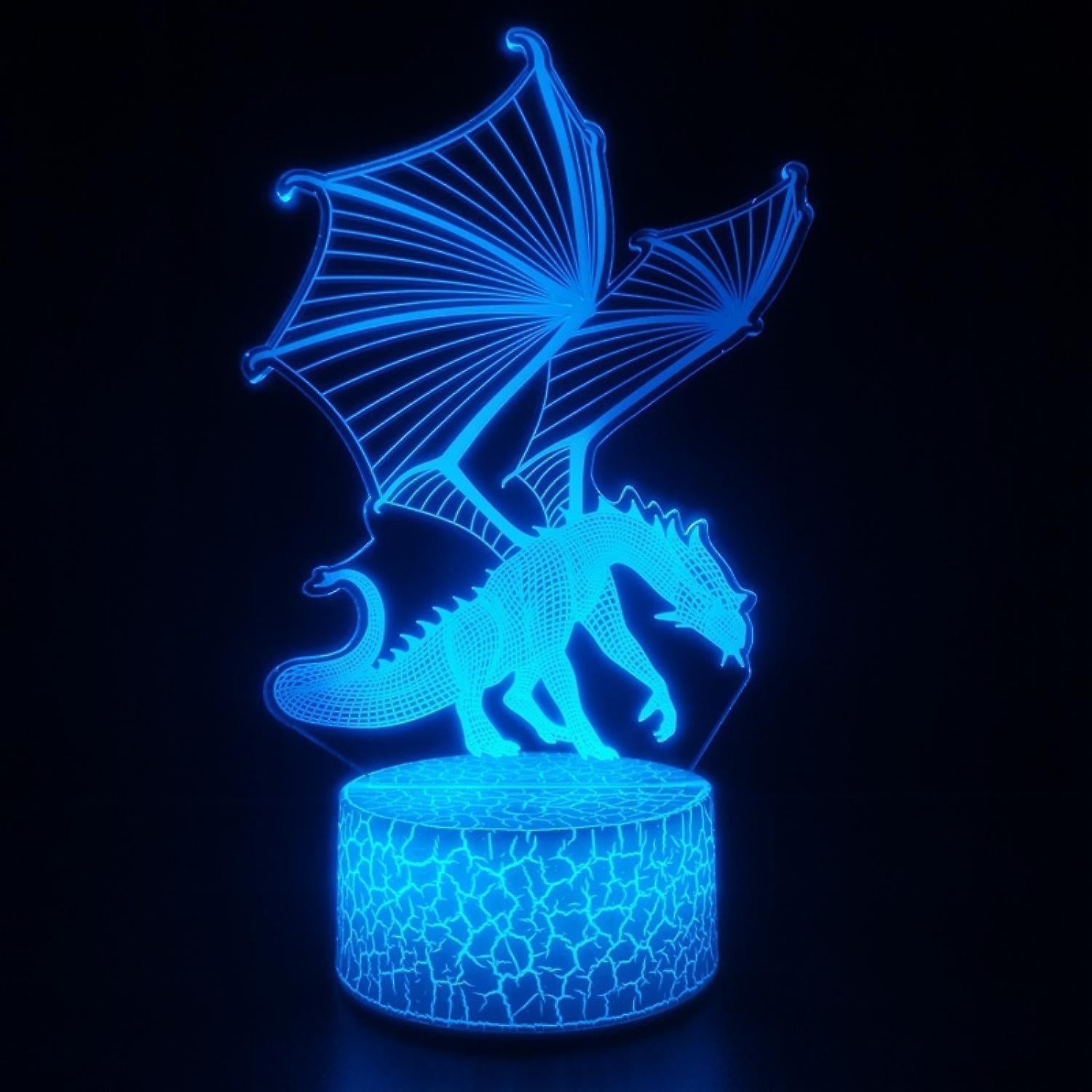 3D Dragon Lamp Night Light 3D Illusion lamp  16 Color