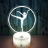 JUSCH Ballerina Night Light Colorful 3D Light with Touch Remote Control Desk Lamp 3D LED Illusion Light B091-477