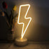 Led Lightning Bolt Neon Light Signs, Warm White Lightning Bolt Shape babies babies Night Light Wall Sign Light Battery Operated