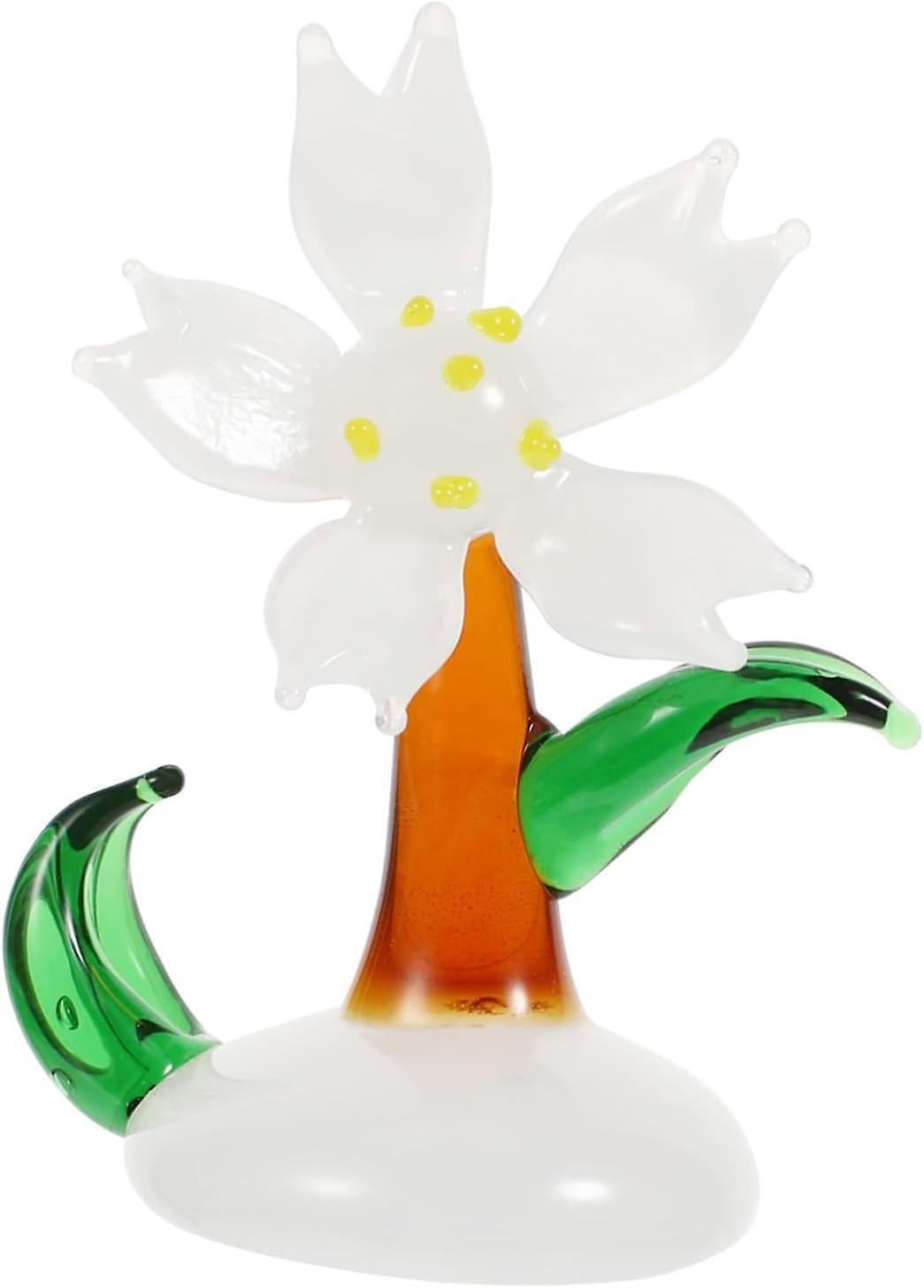 Glass Sakura Car Ornament Wedding Decoration Rose Decorations Car Interior Crystal Rose Figurines Glass Flower Figurine Crystal Art Decoration Crystal