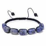 Healing Crystal Bead Bracelet Women Natural Gemstones Yoga Reiki Chakras Stone Beads Anxiety Braided Bracelet Adjustable Jewelry Men Gifts