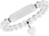 Healing Stone Bracelet 8mm Beads Chakra Crystal Energy Heart Charm Bracelet Handmade Jewelry for Women