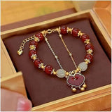 Year Of Rabbit Lucky Charm Hetian Jade Rabbit Bracelet Agate Crystal Bracelet Feng Shui Bracelet For Women - with Extension Chain
