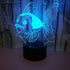 3D Fish Night Light Lamp Illusion Night Light 7 Color