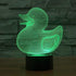 3D Duck Night Light Lamp Illusion Night Light 7 Color