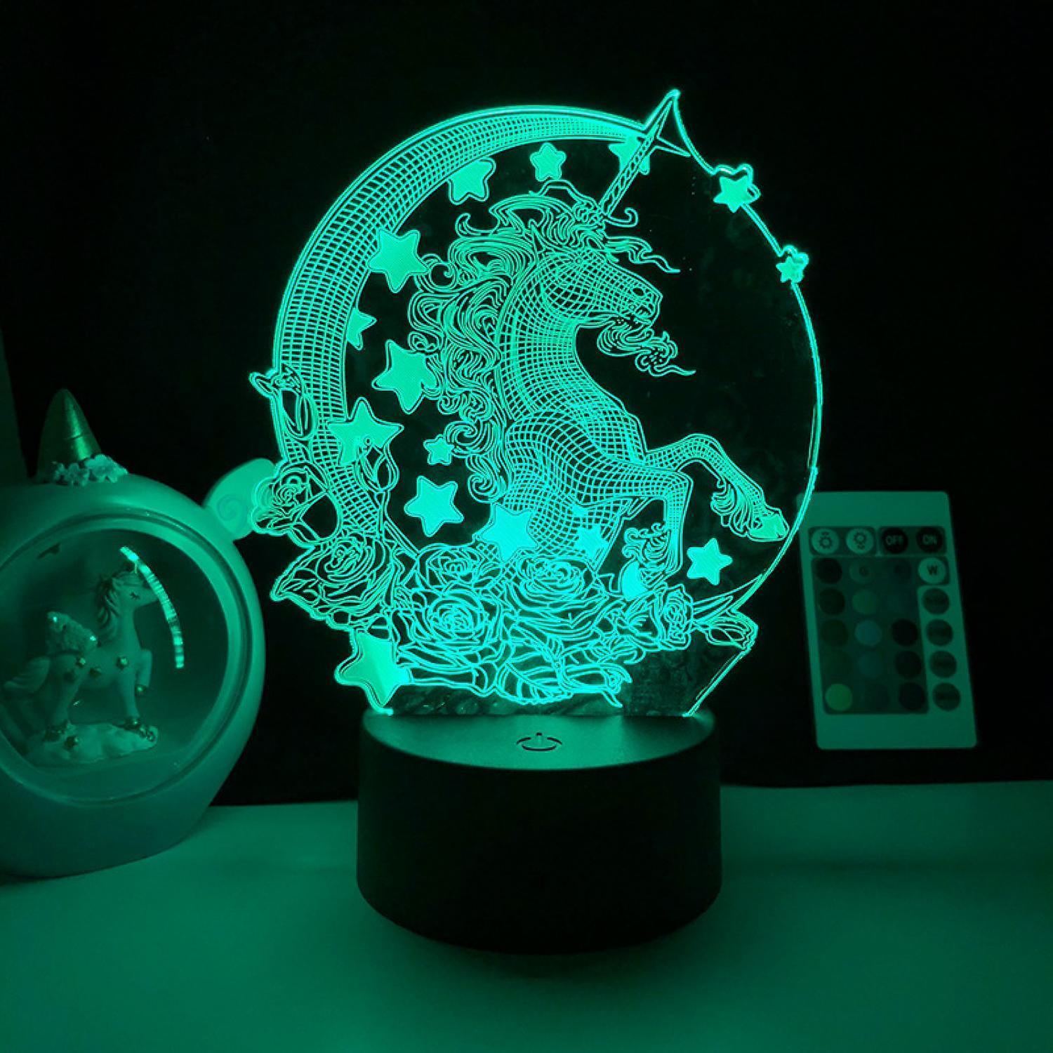 LED Night Light  Unicorn Series  3D Illusion Lamp