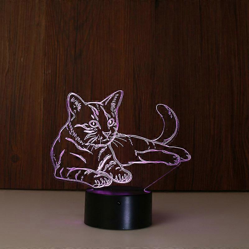 3D Optical Illusion Light LED Night Light, Cat Bedside Lamp babies Sleeping Light