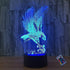 Optical Illusion 3D Eagle Night Light 16 Colors Changing Remote Control USB Touch Switch Gift