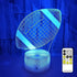 Football Night Lights For babies - 3D Led Illusion Lamp With Touch & Remote Control