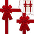 2pcs Christmas Cabinet Big Bows Large Door Lace Christmas Tree Bow Ribbon Red and Green Bow Holiday Decorations Christmas Front Door Party Supplies