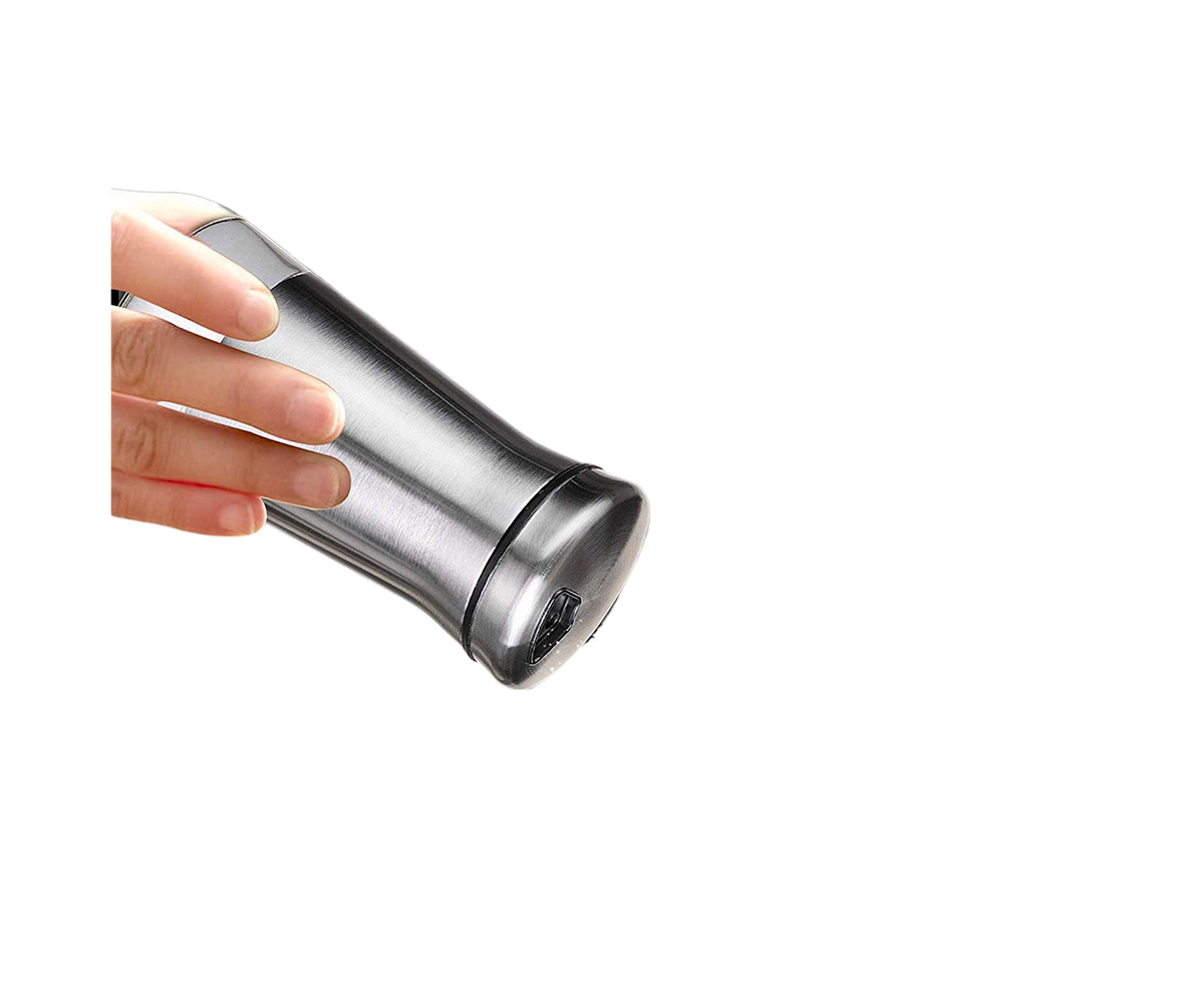 Salt Spice Shaker Dispenser Adjustable Pour Holes Stainless Steel Pepper Box Can-Silver