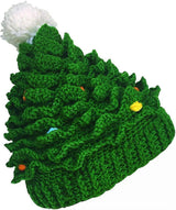 Unisex Christmas Winter Knitted Crochet Beanie Santa Hat Bearded Caps