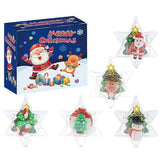 Christmas Tree Decorations LED Lights Luminous Pendants Ornaments Hanging Christmas Socks Santa Claus Snowman Snowflakes Window/Court/Fireplace/Patio/