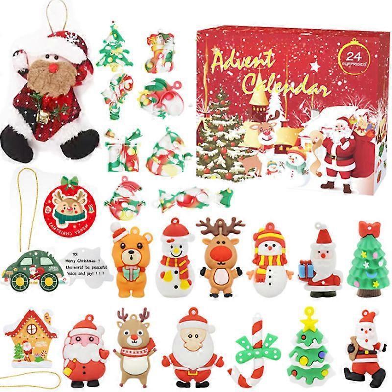 Advent Calendar for Babies, 24PCS Surprises Toys for Girls Boys,24 Days of christmas countdown calendar, Gifts box for Adult Babiess Teens