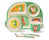 Bamboo Babies tableware set, 5-piece tableware set plate, bowl, spoon, fork, cup, recycled natural material bpa free