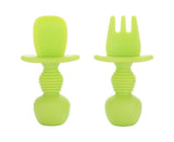 Babies Utensils Set - Silicone Babies Utensils - Anti-Choke Babies Spoon And Babies Fork Utensils Set