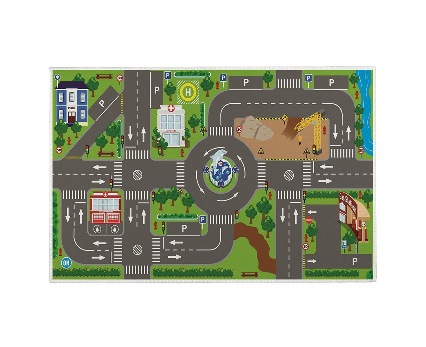Babies Carpet Play Mat Suitable For Playing With Cars And Toys - Play, Learn And Have Fun securely