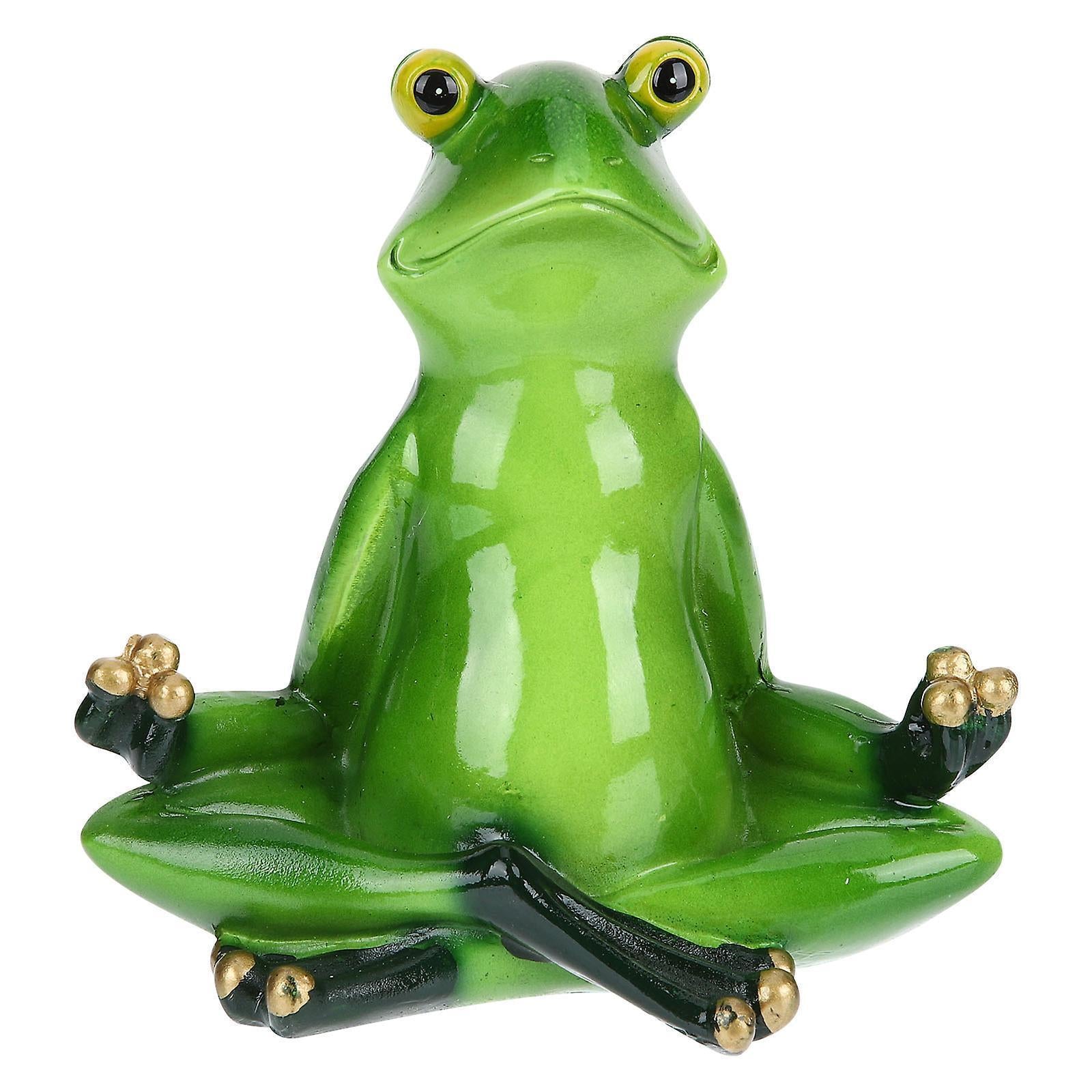 The Office Decor Patio Lawn Decorations Zen Yoga Frog Statue Funny Animal Statue