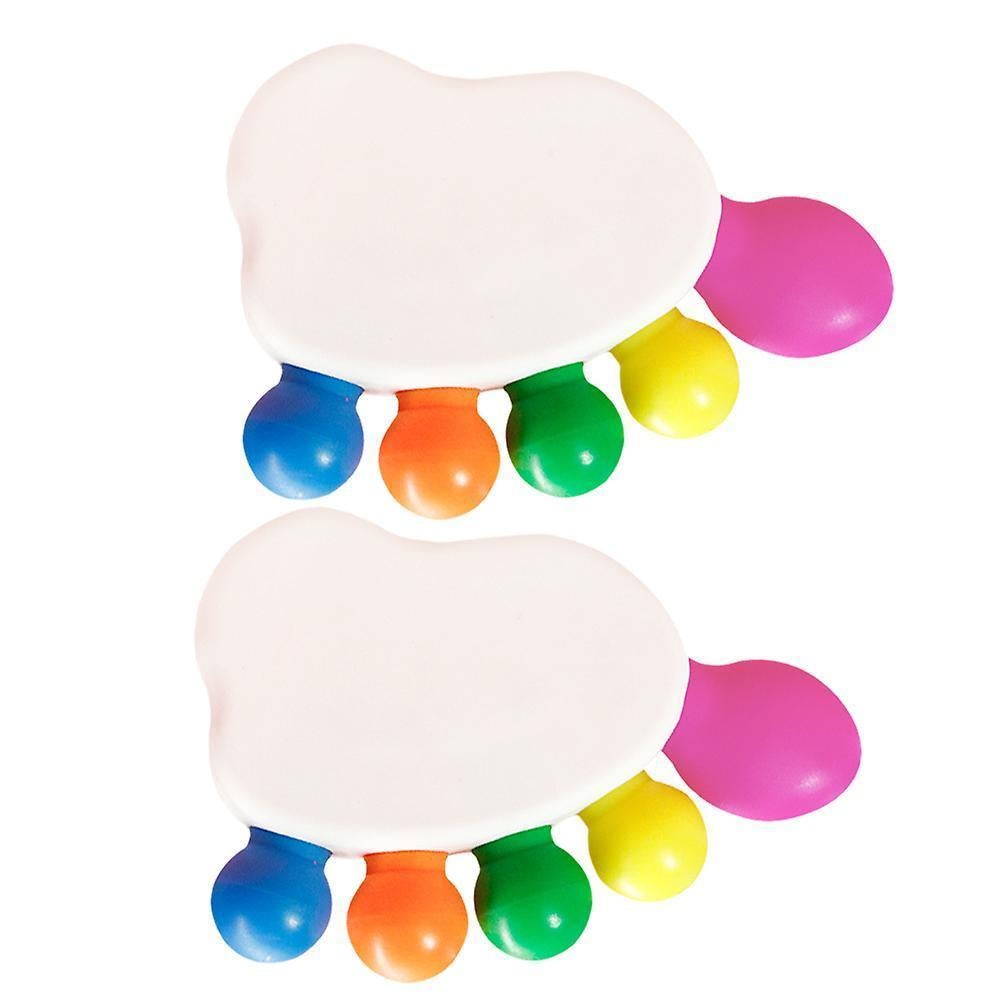 2 Sets Creative Foot Toe Shape Marker Pens Colorful Highlighter Pens for Student