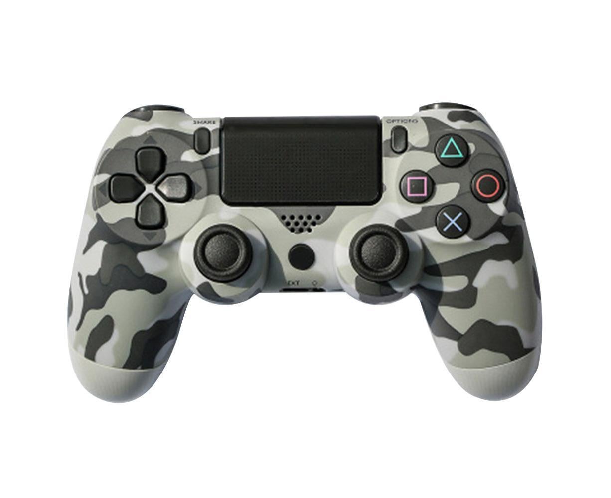 Wireless Game Controller Ps4 Controller Bluetooth Dual Head Head Handle Joystick Game Pad For The Game Console 4 - Gray camouflage