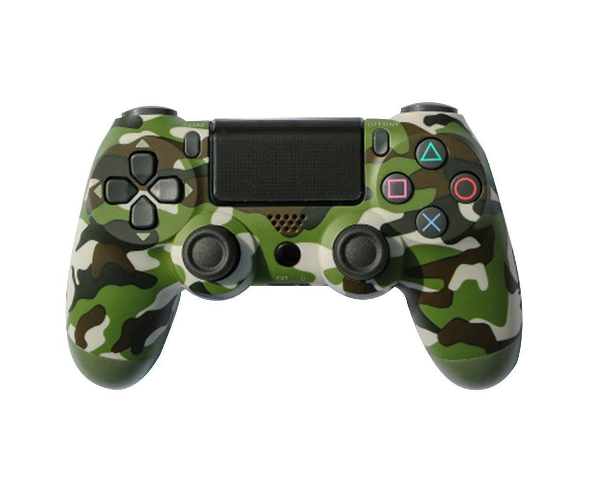 Wireless Game Controller Ps4 Controller Bluetooth Dual Head Head Handle Joystick Game Pad For The Game Console 4 - Green camouflage