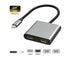 4 in1 Type C to Dual HDMI-compatible USB 3.0 4K Display Adapter Converter for MacBook Pro - Grey