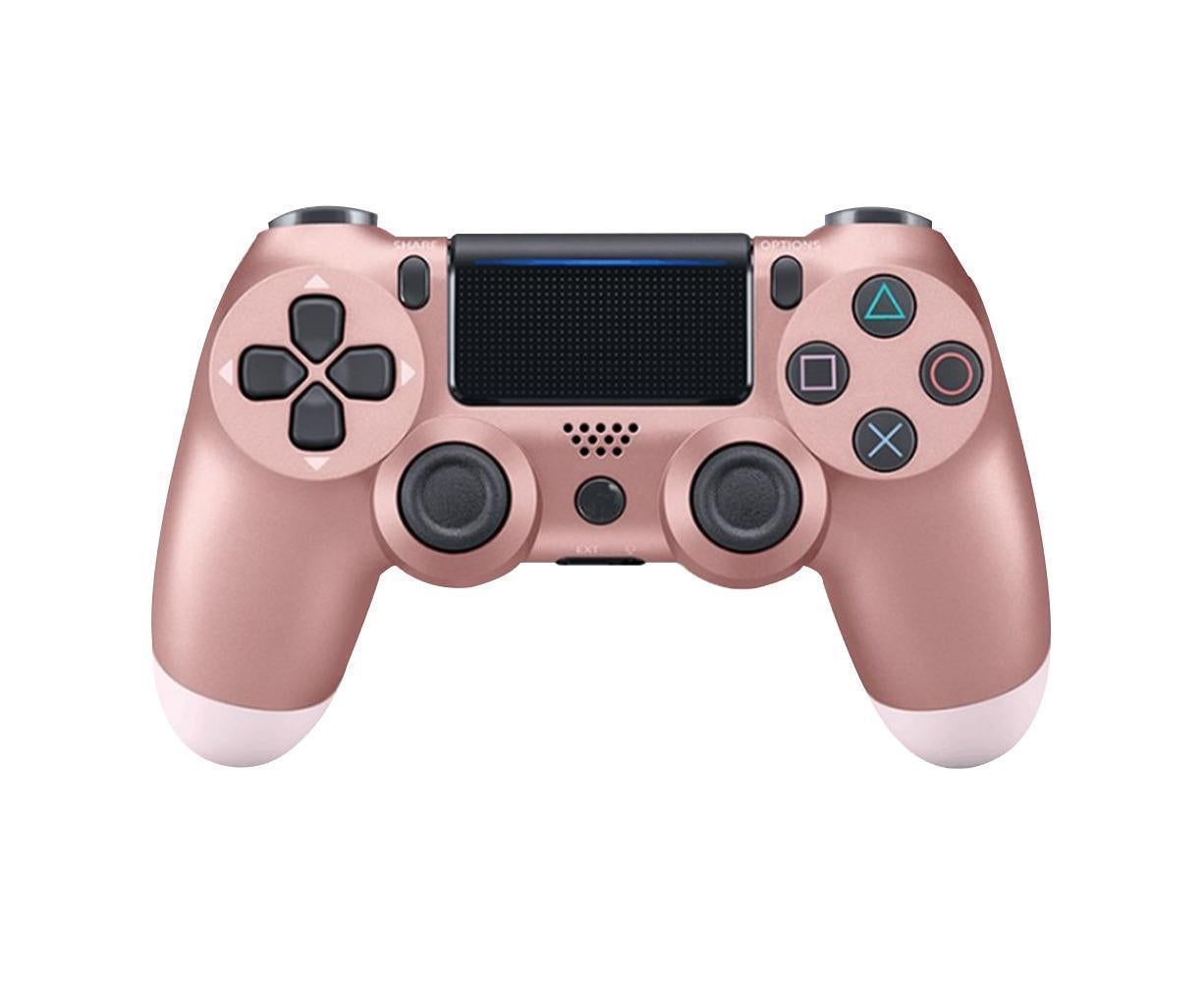Wireless Game Controller Ps4 Controller Bluetooth Dual Head Head Handle Joystick Game Pad For The Game Console 4 - Rose gold