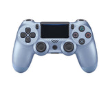 Wireless Game Controller Ps4 Controller Bluetooth Dual Head Head Handle Joystick Game Pad For The Game Console 4 - Titanium blue