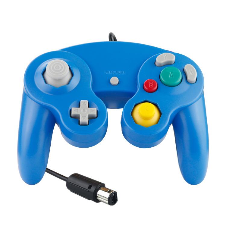 Wired Game Controller for NGC Console - Classic Design,Compatible with GameCube,Vibration Feature - Blue