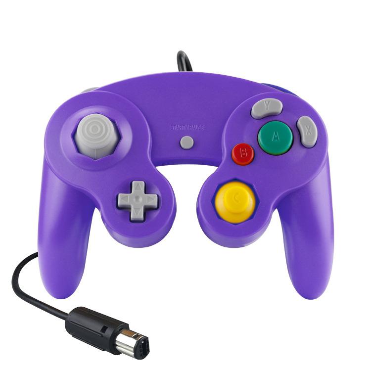 Wired Game Controller for NGC Console - Classic Design,Compatible with GameCube,Vibration Feature - Purple