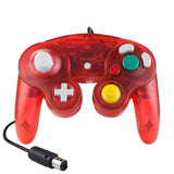 Wired Game Controller for NGC Console - Classic Design,Compatible with GameCube,Vibration Feature - Transparent Red