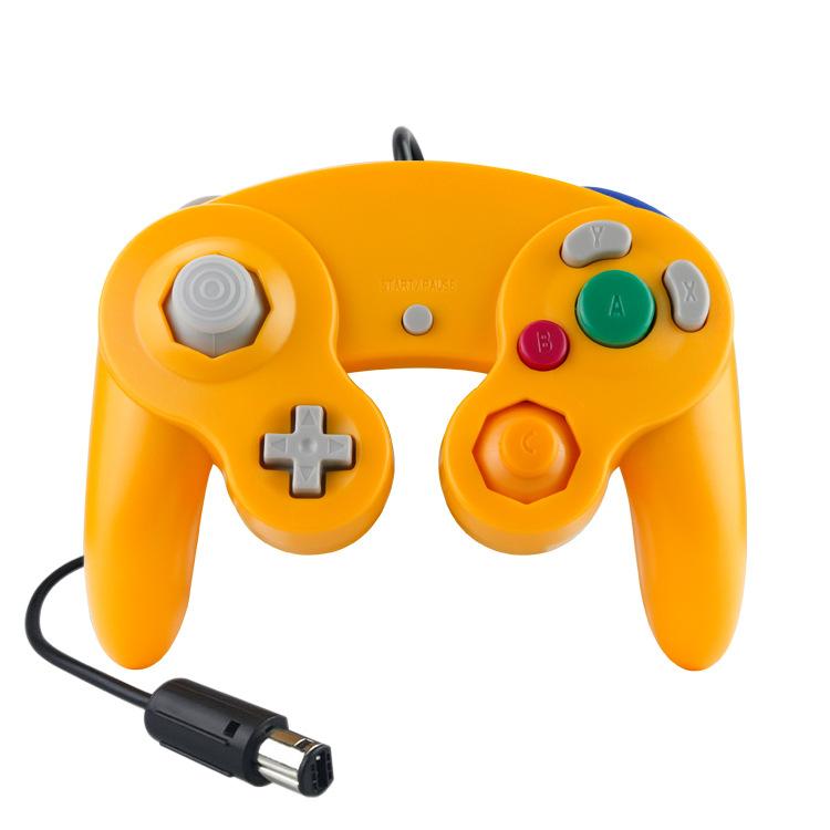 Wired Game Controller for NGC Console - Classic Design,Compatible with GameCube,Vibration Feature - Light Orange
