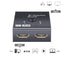 4K HDMI-compatible Dual Multiport Adapter with 2 LED Display Indicators Devices Switcher - Black