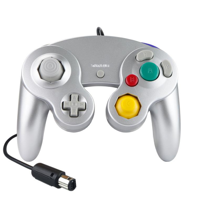 Wired Game Controller for NGC Console - Classic Design,Compatible with GameCube,Vibration Feature - Silver
