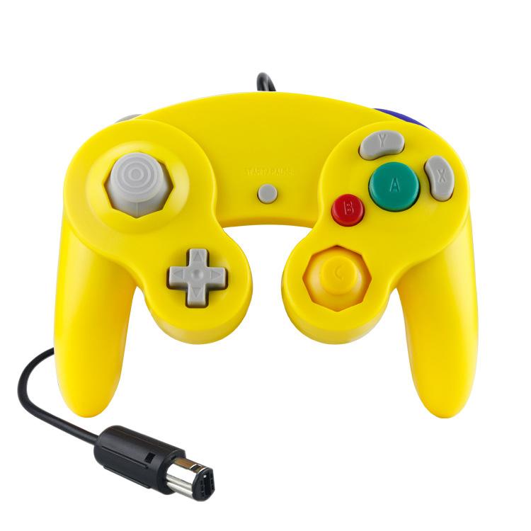 Wired Game Controller for NGC Console - Classic Design,Compatible with GameCube,Vibration Feature - Yellow