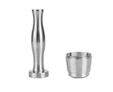 Stainless Steel Reusable Coffee Capsules with Press Coffee Tamper Refillable Coffee Pod Filter for Nespresso