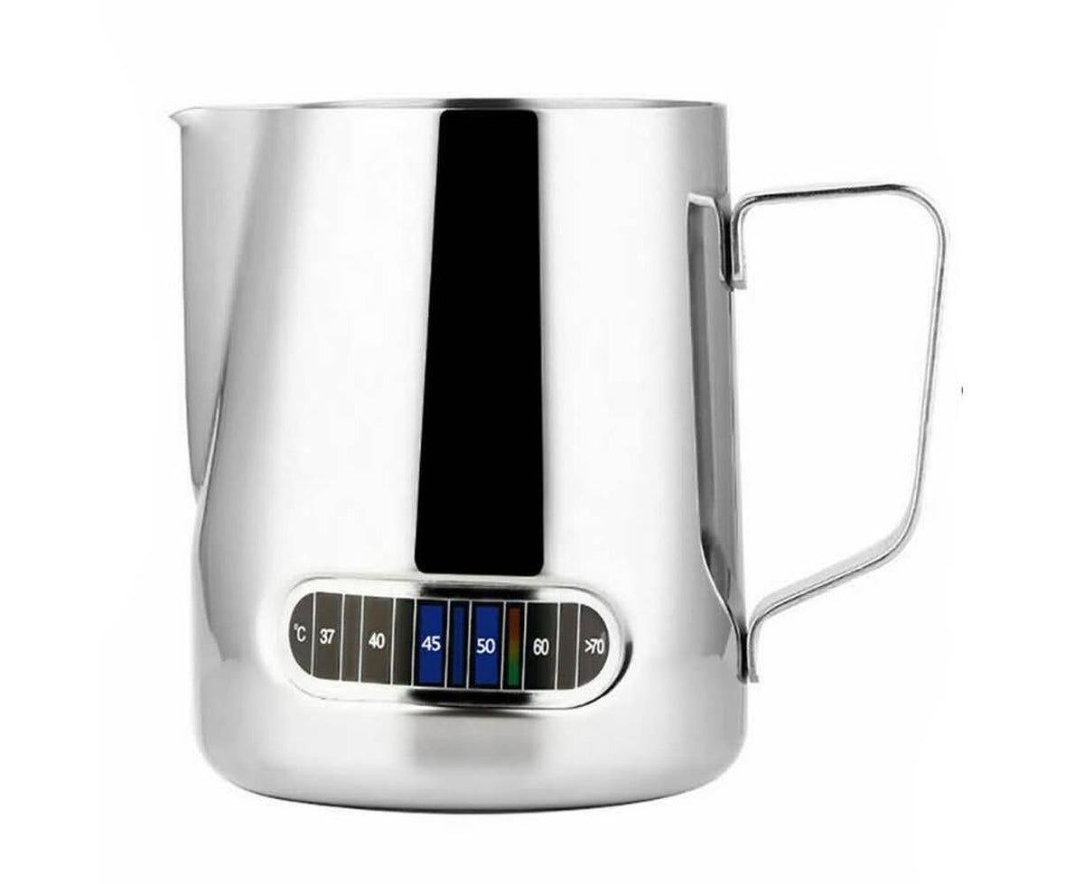 600ml Milk Frothing Thermometer Espresso Coffee Pitcher Stainless Steel Jug