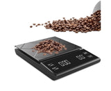 Coffee Scale with Timer Digital Kitchen Scale LED Display Tare Function 3000g/ 0.1g Portable Electronic Scale Grams and Oz for Pour Over