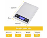Kitchen Scale Durable Lightweight Electronic Scale Stainless Steel Fast Digital Weight Measure Tool