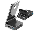 5 in1 Type C to HDMI-compatible Adapter USB 3.0/2.0 TFCard Slot Converter Holder - Black