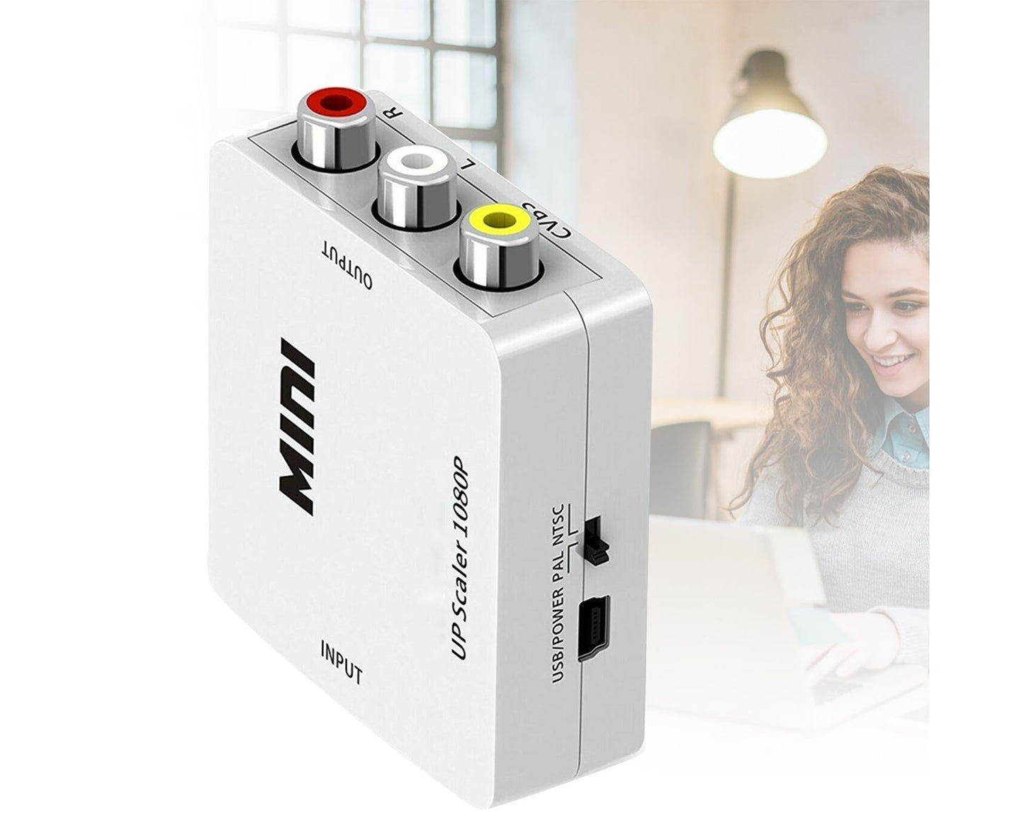 Audio Converter Harmless Environmentally Friendly Lightweight No Power Converter for DVD - White