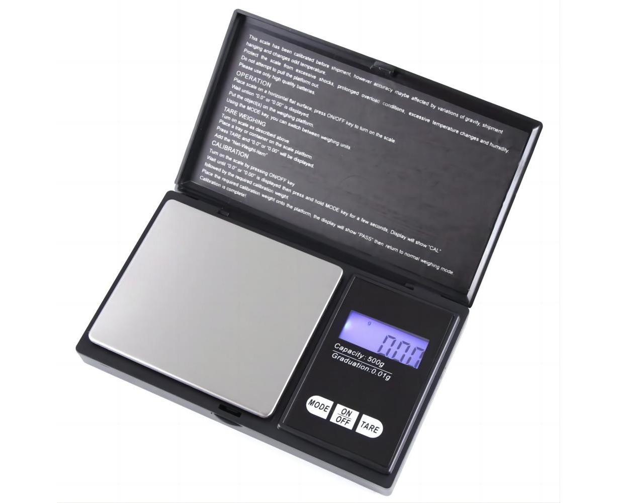 Precision Scale 0.01g, 500g/0.01g, Pocket Scale with LCD Display, Small Jewelry Scale, Kitchen Scale, Precision Scale with Tare Function