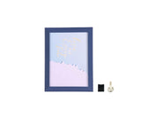 1 Set 5 Inch Photo Frame Patchwork Waterproof Thickened Decorative Foam Wall Hanging Photo Display Frame Household Supply - Dark Blue