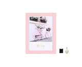 1 Set 5 Inch Photo Frame Patchwork Waterproof Thickened Decorative Foam Wall Hanging Photo Display Frame Household Supply - Pink