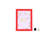 1 Set 5 Inch Photo Frame Patchwork Waterproof Thickened Decorative Foam Wall Hanging Photo Display Frame Household Supply - Red