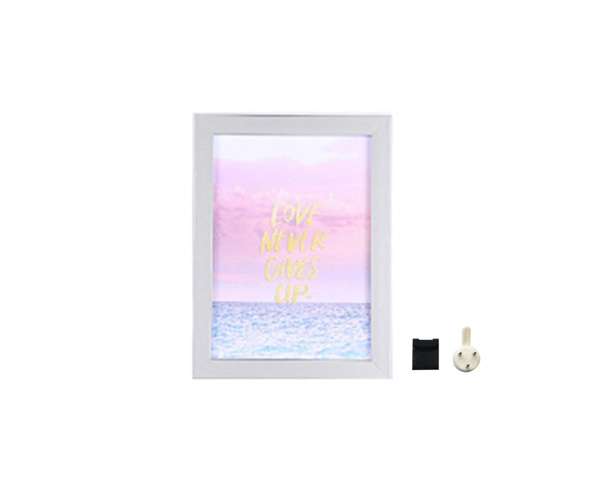 1 Set 5 Inch Photo Frame Patchwork Waterproof Thickened Decorative Foam Wall Hanging Photo Display Frame Household Supply - Silver