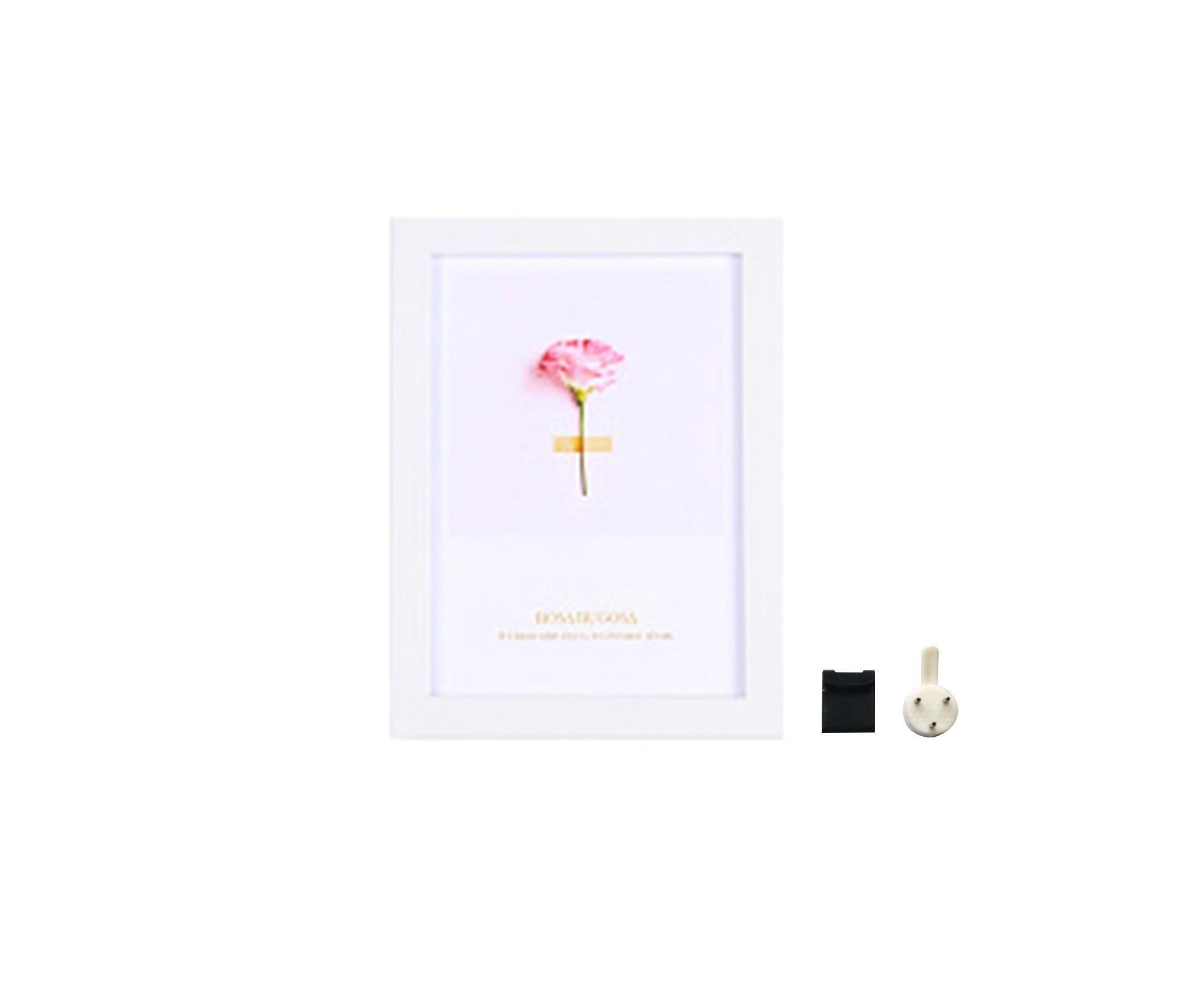 1 Set 5 Inch Photo Frame Patchwork Waterproof Thickened Decorative Foam Wall Hanging Photo Display Frame Household Supply - White