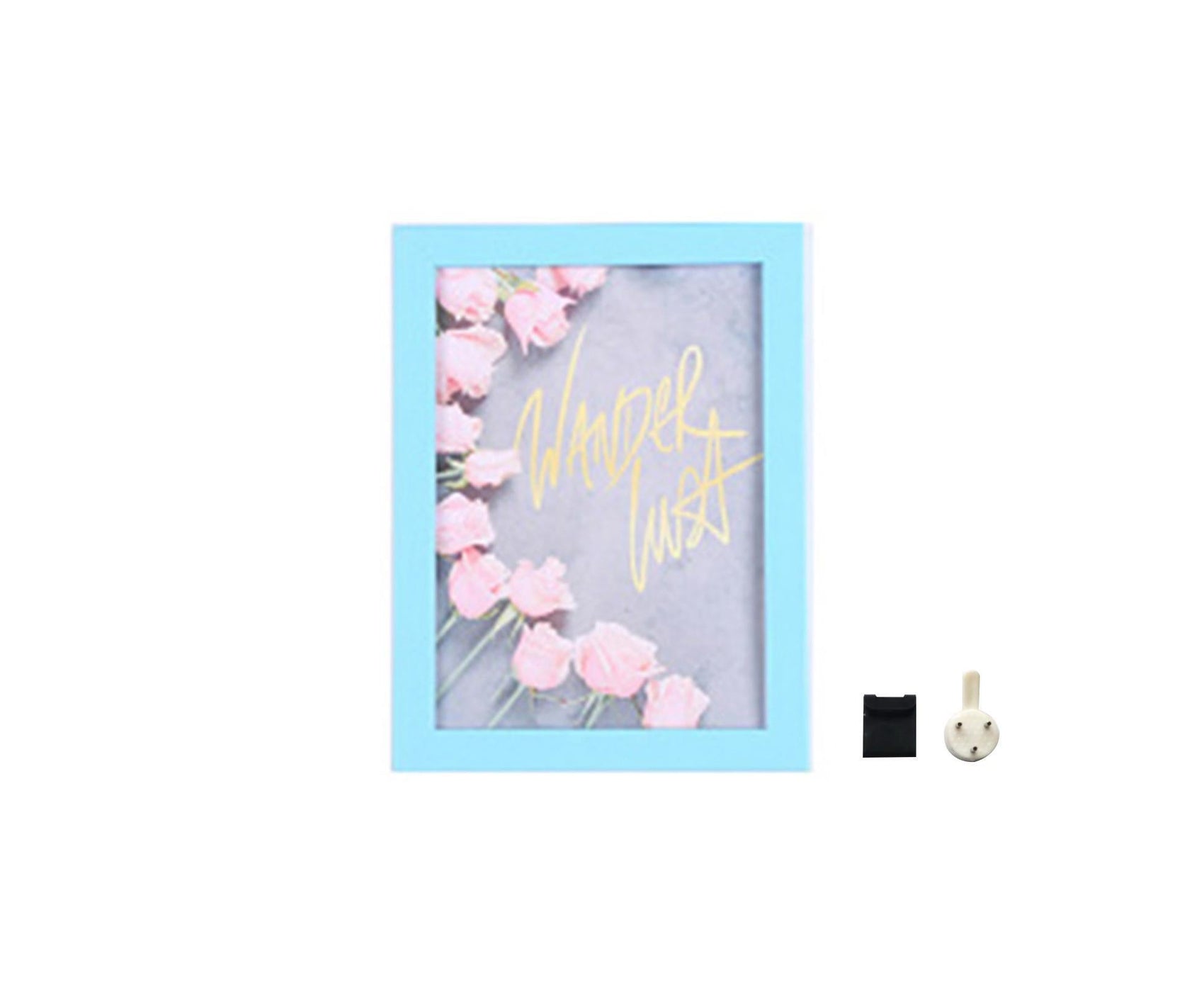 1 Set 5 Inch Photo Frame Patchwork Waterproof Thickened Decorative Foam Wall Hanging Photo Display Frame Household Supply - Blue