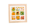 1 Set Painting Frame Not Easily Deformed Sturdy Square 4/9 Grids Picture Display Stands Home Supply - Light Brown