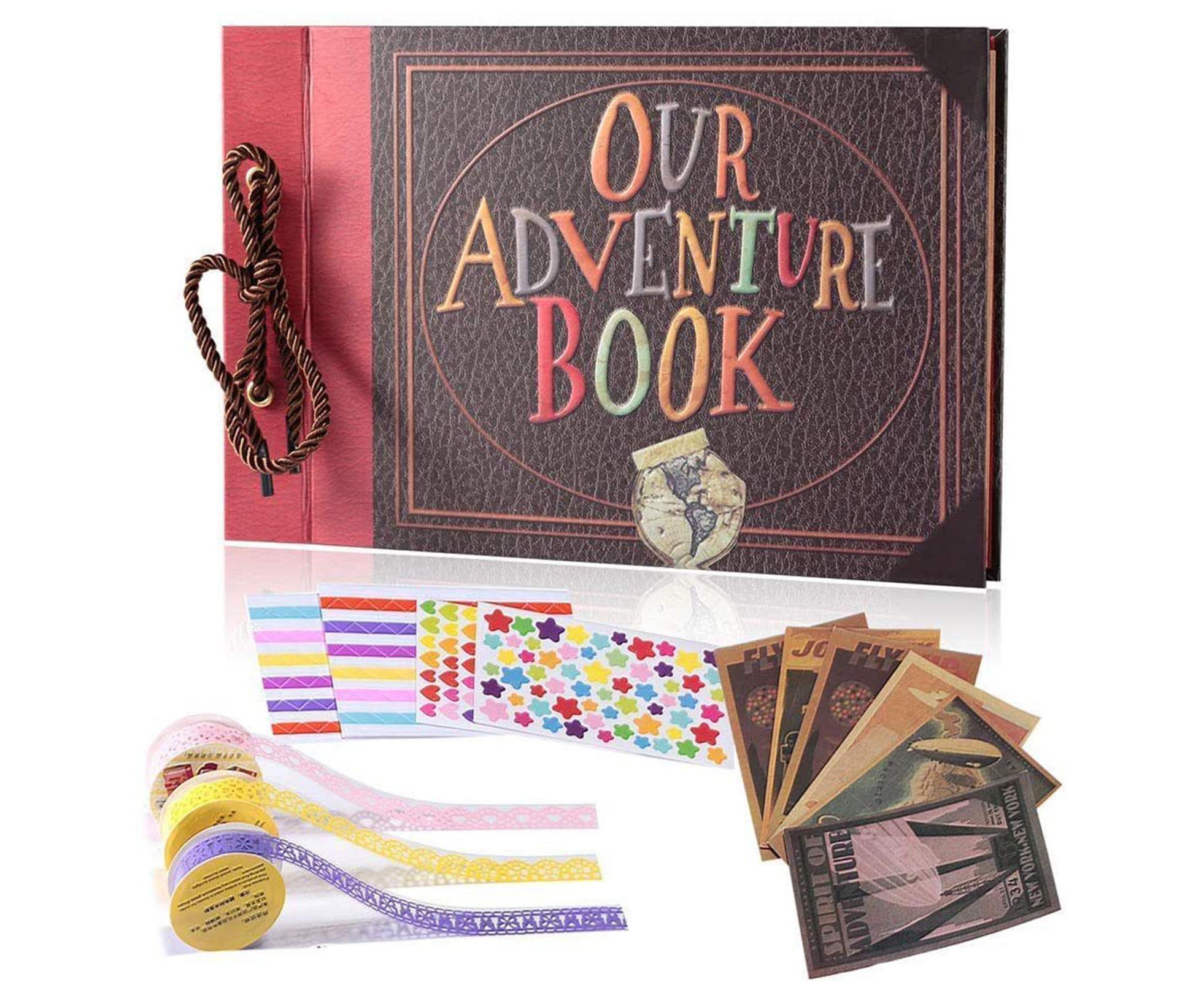 1 Set Photo Album Vintage Design Adventure Book Creative DIY Scrapbook Album for Weddings Travel Family